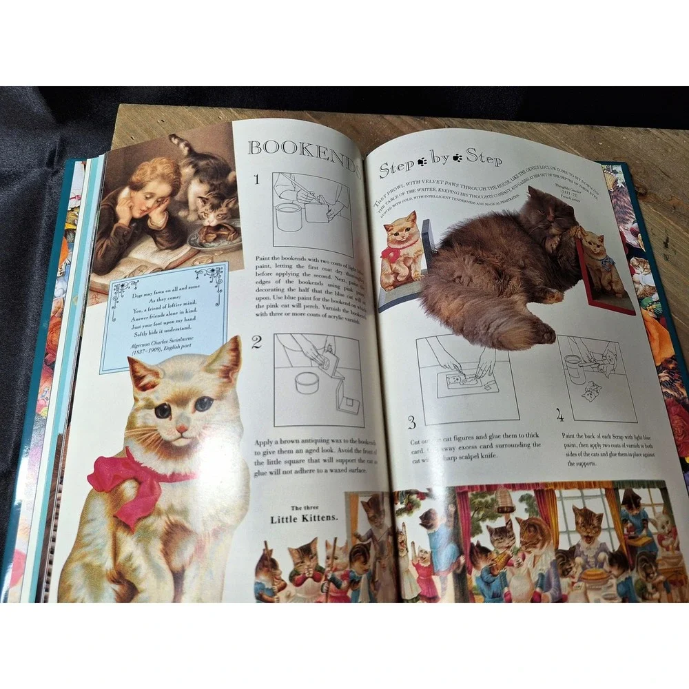 Victorian Cats Decoupage Book 10 Projects Michelle Lovric Maggie Philo Hardcover